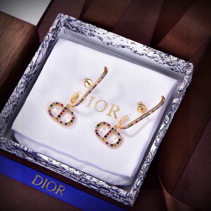 Dior Colorful Gold Earrings 824