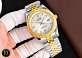 Rolex Day-Date Two-Tone Watch with Silver Dial