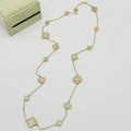 Van Cleef & Arpels Gold-Tone Clover Station Necklace