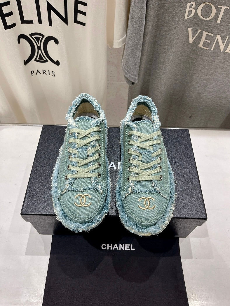 CHANEL SNEAKER ARCTIC BLUE DENIM