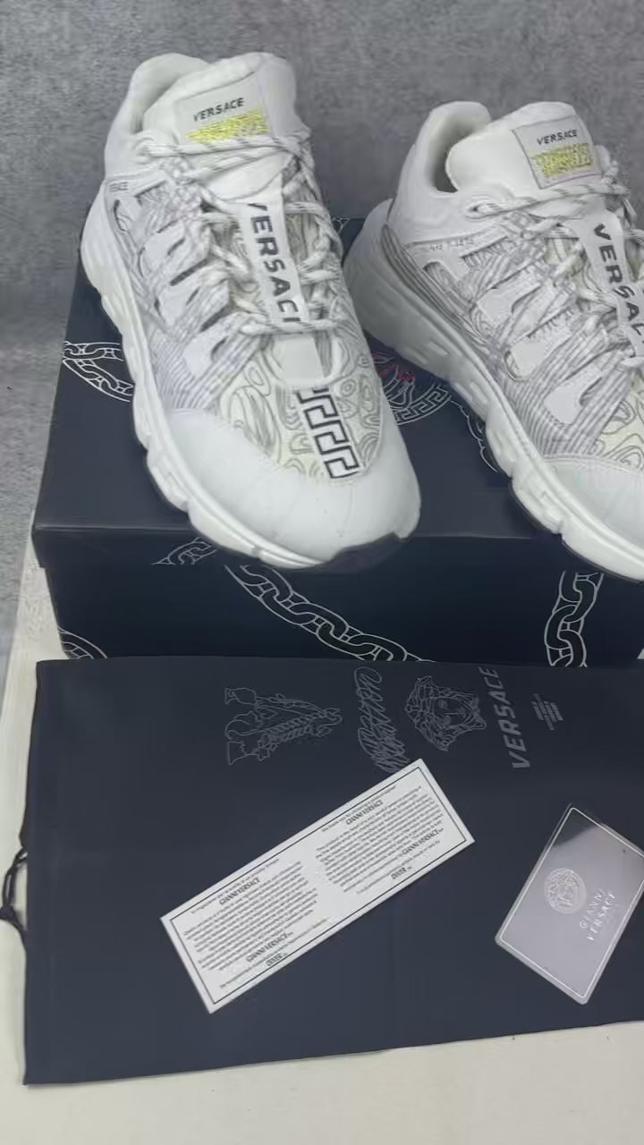 Versace Trigreca Sneakers – White